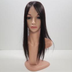 인모 긴머리 부분가발 7x13 45cm 앞쪽부터 뒷쪽으로 가르마커버 1.ab 7x13 45cm 자연갈색 