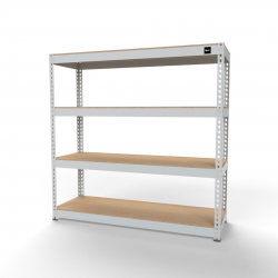 울트라랙 가로100x깊이40x높이120cm 4단 무볼트앵글 조립식앵글 선반 베란다선반 철제선반 가구, 백색