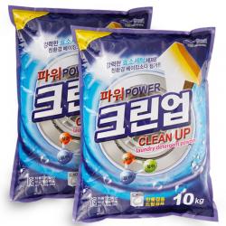 크린업 찬물 겸용 분말 세제 10kg 2개