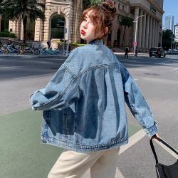 2022 봄 소향풍 뚱뚱하다 mm 살찌다 커지다 코트 패션 뚱뚱하다 여동생 여성복 크다 사이즈 데님 코트