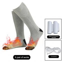 만성적 인 차가운 발을위한 재충전 전지를 가진 1Pair 조정 가능한 전기 가열 양말 큰 크기 USB 위탁 난방