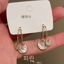귀걸이 미니멀 디자인 감각 고급스럽다 사치 프렌치 기질 빈티지 귀걸이 2022년 신상 트렌드 여름 귀걸이 여자2p