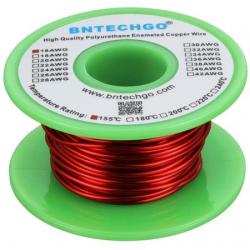 BNTECHGO 적색 16 AWG 자석 와이어 에나멜 동선 에나멜 자석 4 온스 감기 직경 0.0492 인치 PROD103000003, 상세 설명 참조0, 상세 설명 참조0