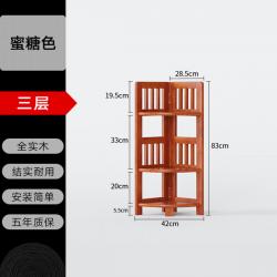 모서리 코너장 엔틱코너장 단단한 구석 모서리선반, 3단-브라운(28.5X28.5X83cm)_직접