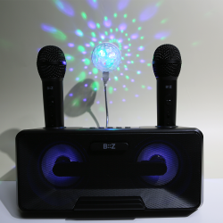 집에서 즐기는 홈파티 블루투스 노래방 K1010 20w 고출력 리얼 스피커 사운드 K1010블루투스노래방+사운드미러볼