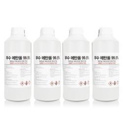 크로바 무수에탄올 99% 1L / 4L 소독용 알코올 에틸 알콜, 1LX4