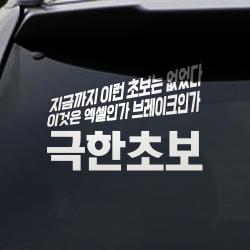 트웬티팩토리 초보운전 스티커 극한초보 흰색
