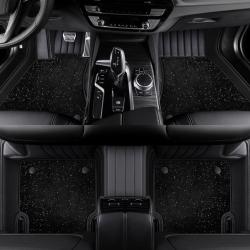 BMW 뉴3시리즈 5시리즈 740li 소가죽 코일 차량용 매트 카매트, G.블랙스타담요—듀얼룩