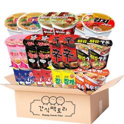  간식팩토리 소컵라면 세트 농심 오뚜기 삼양 팔도 11종 총 22개 단품세트 총22개입 