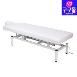 [구구몰] 수동식 높이조절 마사지침대 마사지베드 높이조절침대, 화이트(11331)
