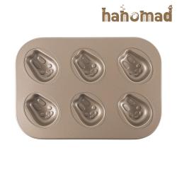 hanomad 토끼 모양 마들렌틀 팬 6구 (미니오븐 입문자)