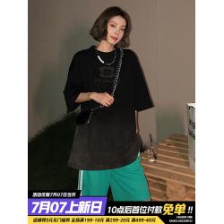 CHINA 반팔나염티 시끄럽다 하우스 그라데이션 홀치기염색 여성 6731082N2261456808