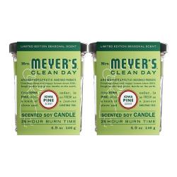 미세스 메이어스 클린데이 Mrs. Meyers Clean Day Soy Candle 캔들 아이오와 소나무 4.9oz(138g) 2팩