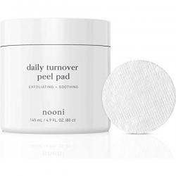 NOONI Daily Turnover Peel Pads | AHA/BHA Glycolic Acid Exfoliating Pads for Smo
