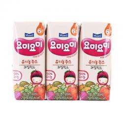[메가마트] 요미요미 유기농주스 종합과일 125ml*3개, 선택
