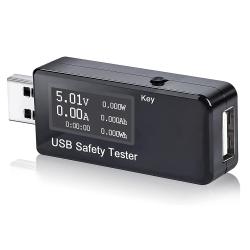 USB 안전 테스터 QC2.0 QC3.0 전압 전력 측정기용 충전기 케이블 LCD 디지털 전력 측정기로 은행 용량 테스트 멀티미터 전류 및 전압 모니터8 in1 5.1A 30V, 1