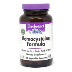 BlueBonnet 블루본넷 호모시스테인 포뮬러 B6 B12 엽산 베타인 120캡슐(병당 약4개월), 1mg, 1병