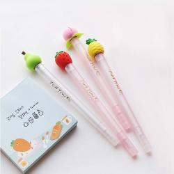 핑크풋 과일 스피너 볼펜 디자인 중성펜 0.5mm, 단일상품