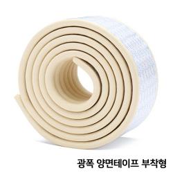 네츄럴파크 [3개이상 구매시 초강력 양면테이프 증정] 엠보싱 광폭 모서리 보호대(양면테이프 부착형) 모서리/코너보호용품, 1개, 아이보리