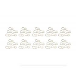 50 x 버튼 바지 익스텐더 패밀리 팩 - 바지, 반바지 및 스커트에 2.5cm(1인치) 엑스트라 허리 밴드 스트레치 추가 - 미사용 의류를 변형하고 새 옷을 절약하세요 - 일시적, 단일상품