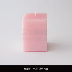 Lanshan 나무 무연 로맨틱 생일 향기로운 양초 창조적 인 웨딩 열 왁스 아이보리 흰색 원통형 사각형 촛, 단일옵션, 벚꽃 핑크 7x7x10 정사각형