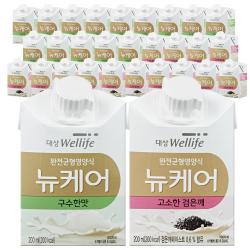  대상웰라이프 뉴케어 구수한맛 검은깨맛 아셉틱 200ml X 30팩 구수한맛 15팩 + 고소한검은깨 15팩
