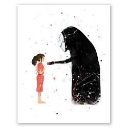 NMT 국 Spirited Away 포스터 – 애니메이션 월 아트 홈 데코 – 스튜디오 지브리 – 미야자키 하야오 영화 보육 인쇄 – 수채화 어 - P052407KGJ1M7T0
