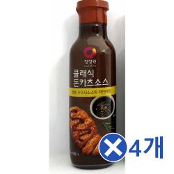 도매빅뱅 청정원 클래식 돈가스소스 400gx4개 아이간식 달콤한 달달한/간단요리/튀김소스/냠냠맛있는/옛날돈가스소스/돈가스소스/경양식돈까스소스/옛날돈까스/아이간식/새콤달콤, 단일 수량