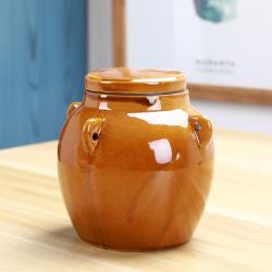 빈티지 밀폐 세라믹 허니 캔 소스 드라이 잡곡 저장 탱크 500g 포장 티캔, 제일 용량 400밀리리터
