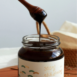 강원도 홍천마을 약도라지청 (400g) 3년근 약도라지 무설탕 액기스 청 환절기 목관리 국산 도라지 진액 엑기스 차 선생님 어르신 생신 부모님 결혼기념일 시댁 선물, 약도라지청 병(400g) - 쇼핑백 제외