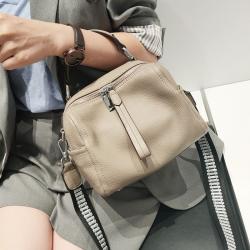 굿씽인디 토트백 리얼가죽 스퀘어백 여성가방 소프트레더 베개 순 트림피 비스듬함 메다 미니백
