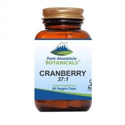 Pure Mountain Botanicals (2팩) 퓨어마운틴보타닉 37:1 크랜베리 요로감염 만성질염 폐경 베이글영양제 90캡슐, 1mg, 2개