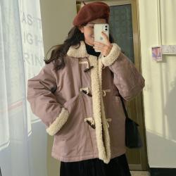무생채 양털 뽀글이 떡볶이 더플 코트 초겨울용 솜털양털코튼벨벳후덕 패딩 20