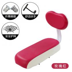 차량용자전거캐리어 차량용자전거캐리어 자전거 뒷좌석 의자시트 마운틴바이크 사람태움 부드럽고편안한 뒷자석 쿠션 타입싱글 V차량뒤쪽 아이를 낳다 좌식의자, T11-로즈레드 쿠션등받이팔걸이