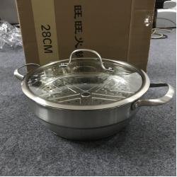 스텐찜솥냄비 신선로 304 스텐레스 찌다 탕 사우나 졸이기 스팀 해산물 빅 카 퍼내다 물고기 1744566410, 내경 30cm 외경 31.7cm 하이