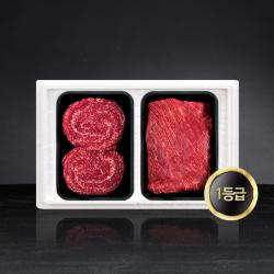 [광주축협 무등골한우] 정육세트 2호 1kg (불고기 국거리 각 500g / 1등급), 상세 설명 참조