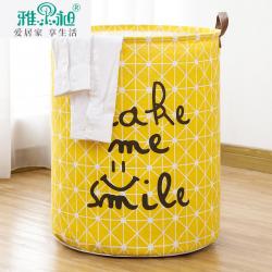 퀼트 더러운옷 수납 놓다 넝마바구니 완구 노르딕 접이식 가정용 빨래통, 물세탁 가능 접이식 더러운 옷통, 손 가죽을 꺼내 엘로 기하학무니