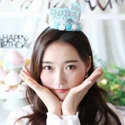(주)파티해 글리터 레터링 미니왕관, 주인공, 실버