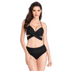 Mar.01 254번 수영복 여선녀범 비키니 노출 3부형 가슴강렬 기폭제 ins 풍포 모아온천Z, 라 지 옴 / M, 검은색