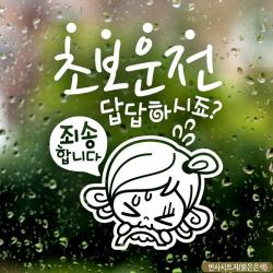 BK초보답답 초순이 초보운전스티커-반사, 본상품