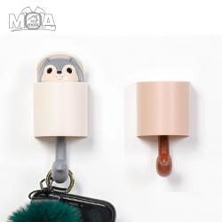 모아모아요 숨박꼭질 다람쥐 후크 팝업후크 다용도걸이 행거 물건을 걸면 쑥, 1개, No.01 다람쥐 후크 브라운