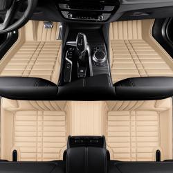 BMW 뉴3시리즈 5시리즈 740li 소가죽 코일 차량용 매트 카매트, U.베이지-홑겹