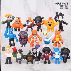 브롤스타즈 피규어 풀 세트 Brawl Stars 황야의 싸움 배틀 선물 황야 난투극 인물 피규어 인형 스패 놀이 키덜트 기프트 장난감 소품, K83-18 (약 420g 7cm) + 세트1개