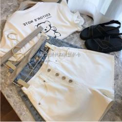 데님 청 반바지 바지형 좋다 하는 게 맞다 정말 칭찬함 커다랗다 선 버튼 디자인 솜이 부드럽다 와이드 여성 x2개