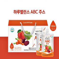 ABC주스 즙 30포사과 당근 비트 최적의 황금비율 식이섬유 파우치 레드비트 뿌리 쥬스 건강 음료 과채주스 합성첨가물 NO 칼륨 칼슘 베타카로틴 철 비타민 엽산 루테인 지아잔틴 마그네슘 온가족 명절 설날 추석 선물세트, 30포, 100ml