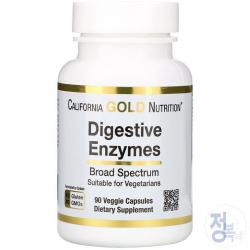 캘리포니아골드 California Gold Digestive Enzymes Broad Spectrum 캘리포니아 골드 광범위 소화 효소 베지캡슐 90개입, 1개