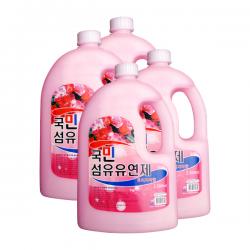 국민세제 국민 섬유 유연제 2500ml 후리지아향x4개(1box) 경제적 향기, 2.5Lx4개