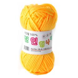 마마니트 인형나라 뜨개질 실, 진노랑
