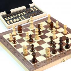 고급 원목자석체스 / 휴대용 보드게임 두뇌개발 IQ EQ, 대신_골드 원목 자석 체스(30)