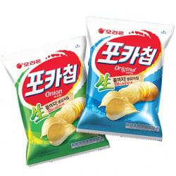 에스제이 오리온 포카칩 1박스(63gx20봉) 생감자 포테이토 칩, 어니언, 어니언 1EA
